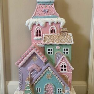 Pastel Holiday Village House Decoration